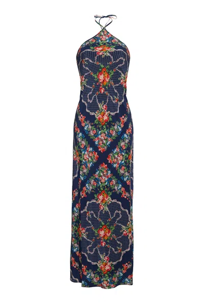 Cara Cara New York Andes Dress In Gemma Scarf Navy