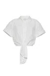 Cara Cara New York Asbury Top In White Embroidered Eyelet