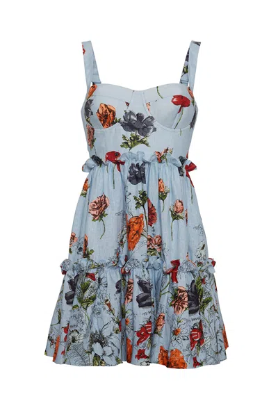 Cara Cara New York Audrey Dress In Botanica Blue