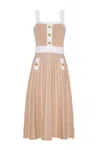 Cara Cara New York Aurora Dress In Tan Ivory