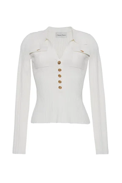 Cara Cara New York Belleport Top In Ivory