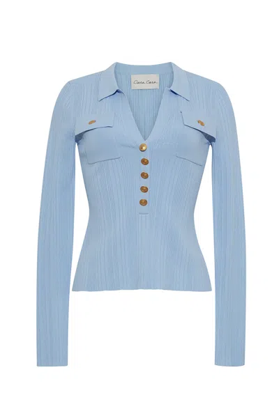 Cara Cara New York Belleport Top In Sky Blue