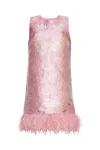 Cara Cara New York Belmond Dress In Floral Matelasse Pink