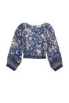 Cara Cara New York Benny Top In Dentelle Blue