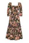 Cara Cara New York Blue Hill Dress In Altha Flora Olive