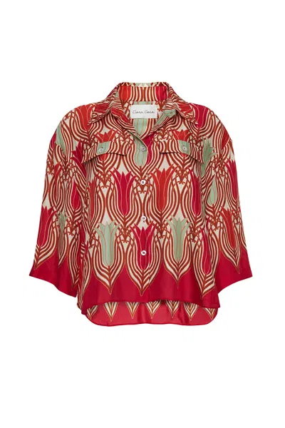 Cara Cara New York Calvia Shirt In Lana Egret
