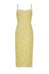 Cara Cara New York Camille Dress In Tulip Lace Yellow