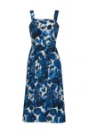 Cara Cara New York Candace Dress In Flora Grove Blue