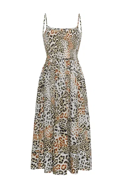 Cara Cara New York Carmen Dress In Cheetah Natural