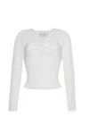 Cara Cara New York Charlene Knit Top In Ivory