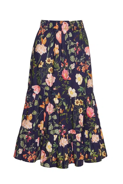 Cara Cara New York Chase Skirt In Stems Evening Blue