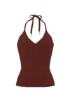 Cara Cara New York Claudette Knit Top In Rust