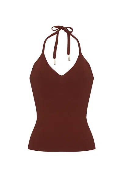 Cara Cara New York Claudette Knit Top In Rust