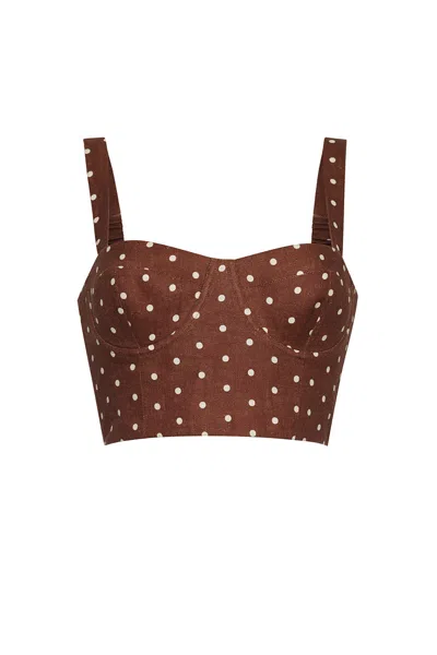 Cara Cara New York Claudine Top In Brown