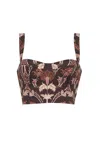 Cara Cara New York Claudine Top In Arcada Chocolate