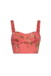 Cara Cara New York Claudine Top In Chintz Guava