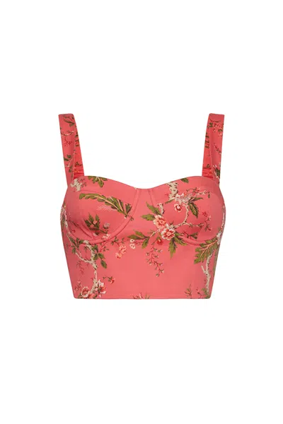 Cara Cara New York Claudine Top In Chintz Guava