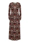 Cara Cara New York Danae Dress In Arcada Chocolate