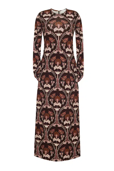Cara Cara New York Danae Dress In Arcada Chocolate