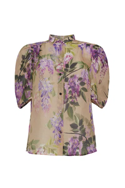 Cara Cara New York Essential Shirt In Wisteria Ginger Root