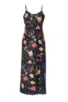 Cara Cara New York Granada Dress In Stems Evening Blue