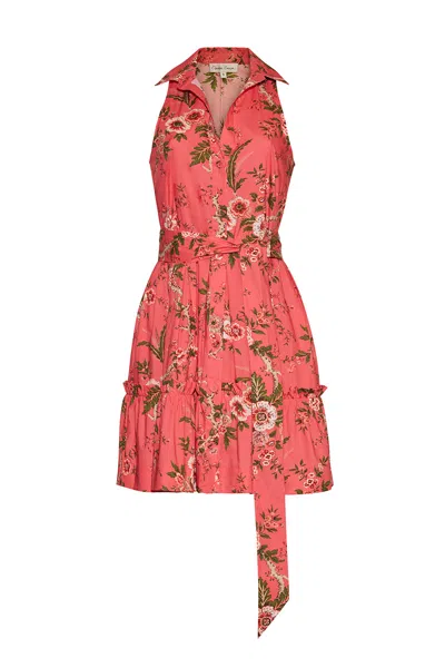 Cara Cara New York Hannah Dress In Chintz Guava
