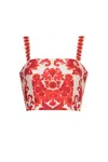 Cara Cara New York Helena Top In Fiore Red