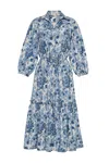 Cara Cara New York Hutton Dress In Berries Egret