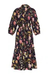 Cara Cara New York Hutton Dress In Stems Evening Blue