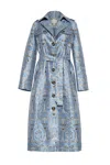 Cara Cara New York Karlie Trench In Arcada Light Blue