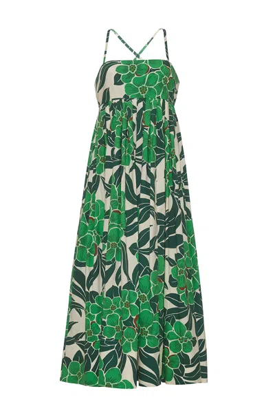 Cara Cara New York Leo Dress In Palm Beach Green