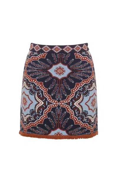 Cara Cara New York Lindy Skirt In Jules Navy
