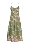 Cara Cara New York Mae Midi Dress In Farfella Sage