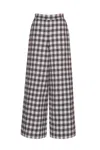 Cara Cara New York Mayflower Pants In Black Ivory Boucle Grid