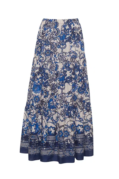 Cara Cara New York Melanie Skirt In Dentelle Blue