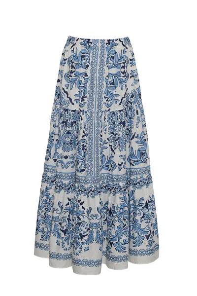 Cara Cara New York Melanie Skirt In Saltaire Light Blue