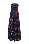 Cara Cara New York Montreal Maxi Dress In Gemma Scarf Navy