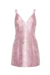 Cara Cara New York Naples Mini Dress In Floral Matelasse Pink
