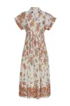 Cara Cara New York Nash Dress In Farfella Border Egret
