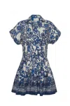 Cara Cara New York Nash Mini Dress In Dentelle Blue