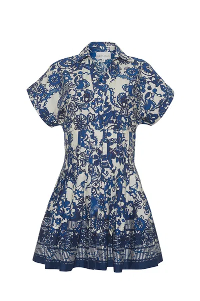 Cara Cara New York Nash Mini Dress In Dentelle Blue