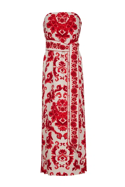 Cara Cara New York Newcastle Dress In Fiore Red