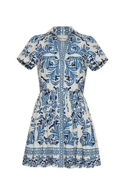 Cara Cara New York Noor Mini Dress In Saltaire Light Blue
