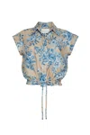 Cara Cara New York Octavia Top In Farfella Ginger Root