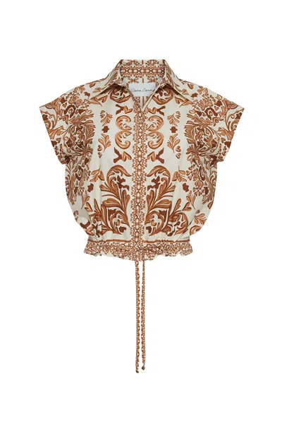 Cara Cara New York Octavia Top In Saltaire Brown
