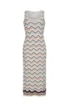 Cara Cara New York Orel Dress In Ivory Wave Multi Crochet