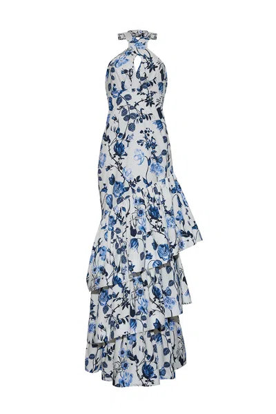 Cara Cara New York Perla Dress In Stems Navy