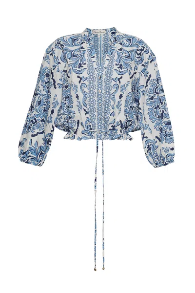 Cara Cara New York Perrin Top In Saltaire Light Blue