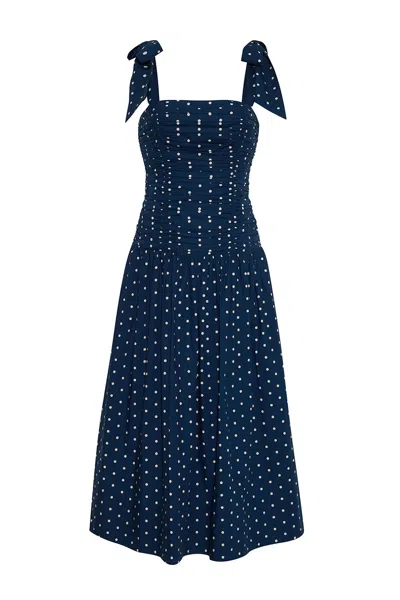 Cara Cara New York Rahi Midi Dress In Blue