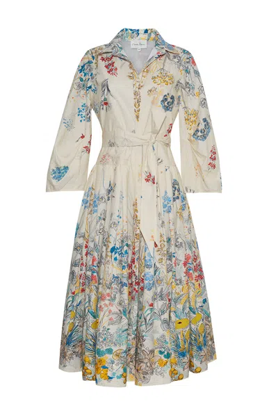 Cara Cara New York Raya Dress In Egret Phoenicia Fields